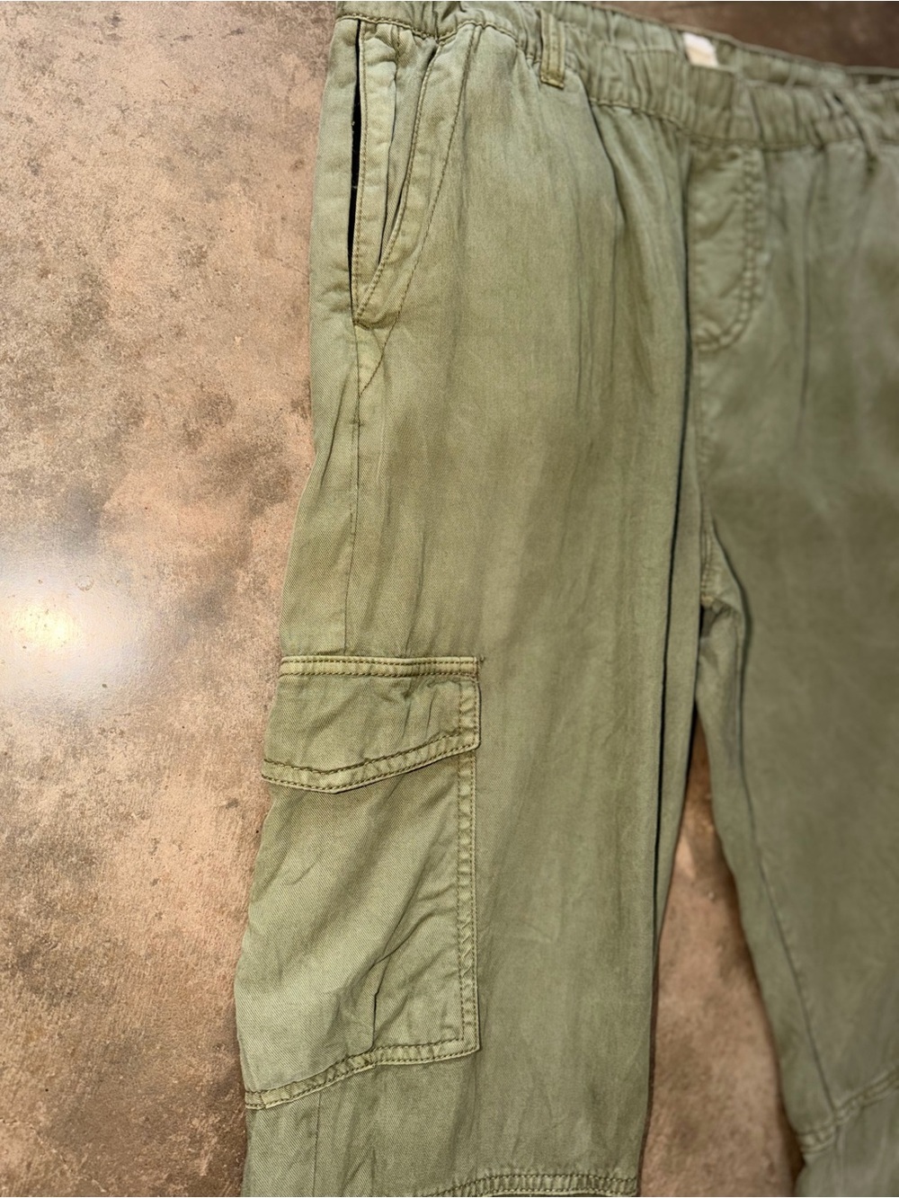 Elan 100% Tencel Olive Utility Cargo Jogger Pants Relaxed Fit M - Picture 2 of 13